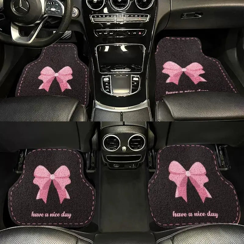 Universal Car Floor Mats Cute Women Driver Side Auto Foot Pad Non Slip Durable Carpet
