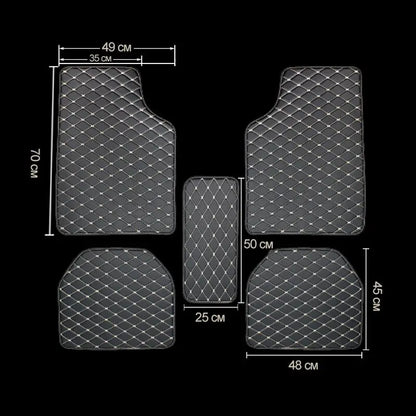 5 pcs Waterproof Leather Car Floor Mats Universal Auto Foot Pad Protector Automobile Interior Carpet Car Accessories Interior