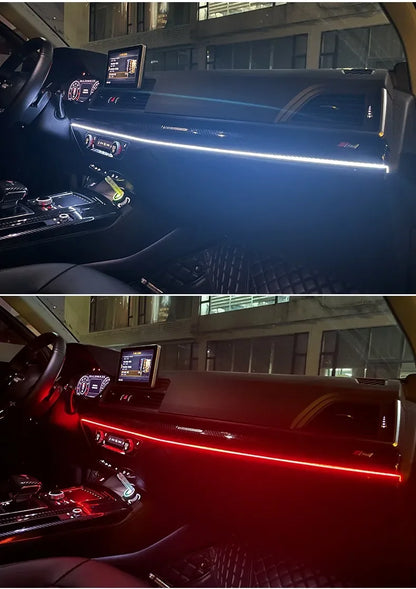 Colorful LED Car Interior Hidden App Remote Control Atmosphere Lamp USB Car Ambient Light Acrylic Strips Dashboard Lights RGB