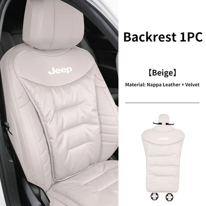 Car Velvet Cushion Vinter Leather Backrest Seat Cover Accessories For Jeep Grand Cherokee Compass Patriot Renegade Wrangler Libe