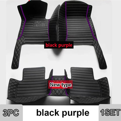 Car Mats Floor For Peugeot 5008 P87 2017~2023 7seat Luxury Leather Mat Car Floor Mats Universal Waterproof Cocho Car Accessories