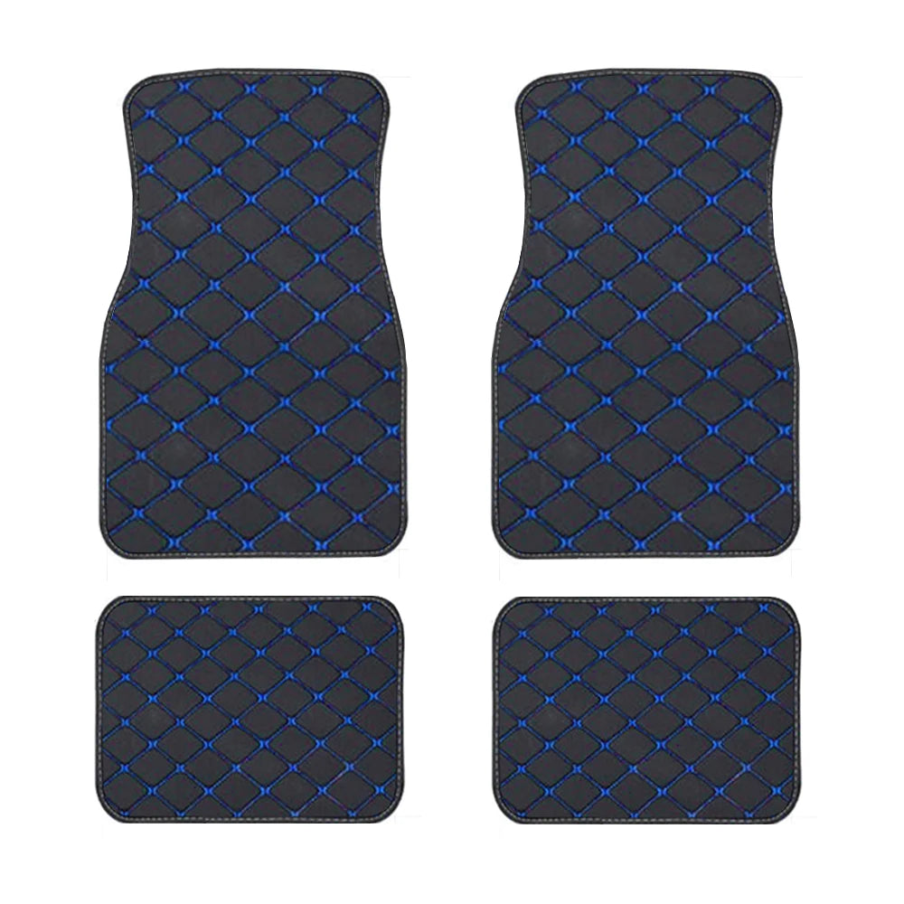 4pcs Car Floor Mats Universal Waterproof  Front Rear Full Set Auto Rugs Leather Car Carpet  Accessories Interior
