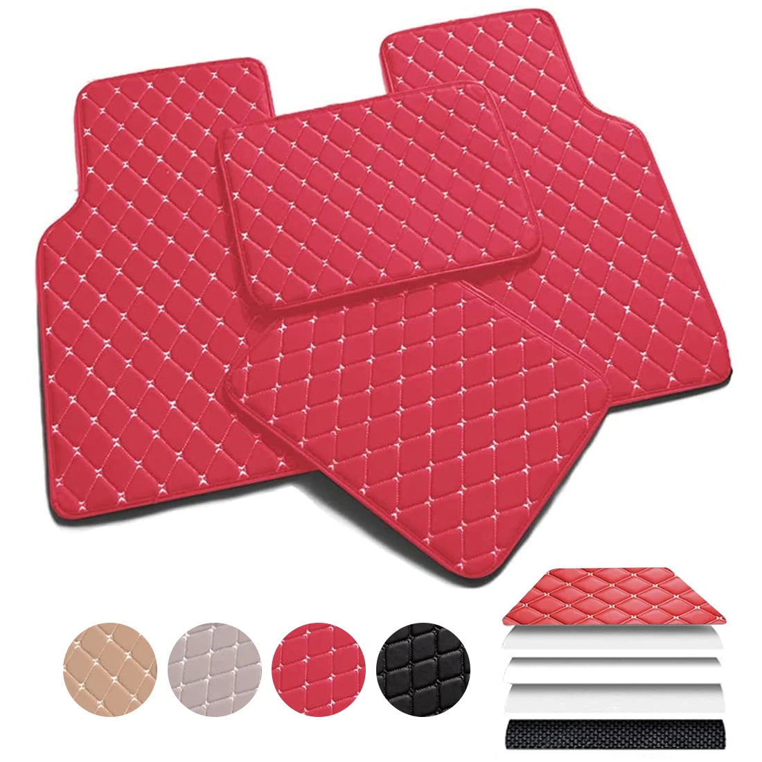Universal Car Floor Mats Custom  Picture Leather Auto Carpet Anti-slip Interior Accessories Mats For All Car