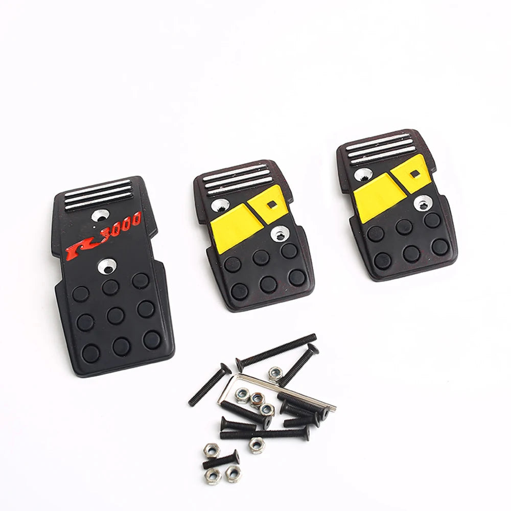 3pcs mom Style R3000 Manual Car Clutch Brake Accelerator Foot Pedals Fuel Pedal Pads Most Vehicle antideslizantes Pad Cover