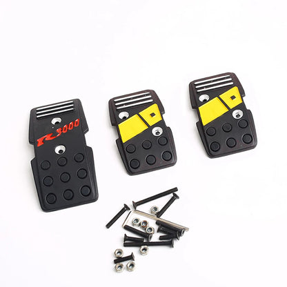 3pcs mom Style R3000 Manual Car Clutch Brake Accelerator Foot Pedals Fuel Pedal Pads Most Vehicle antideslizantes Pad Cover