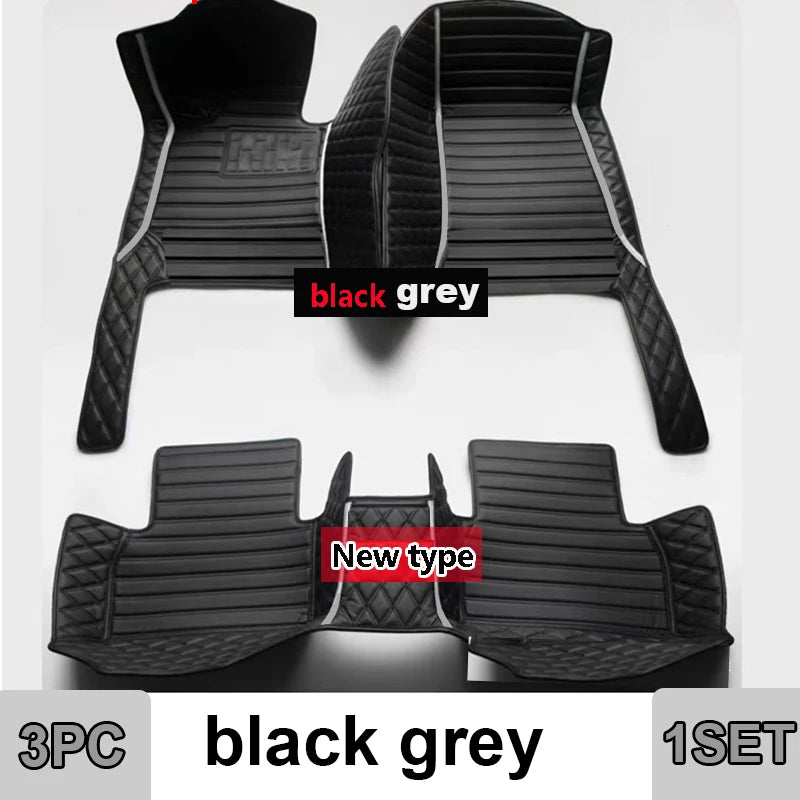 Car Mats Floor For Peugeot 5008 P87 2017~2023 7seat Luxury Leather Mat Car Floor Mats Universal Waterproof Cocho Car Accessories