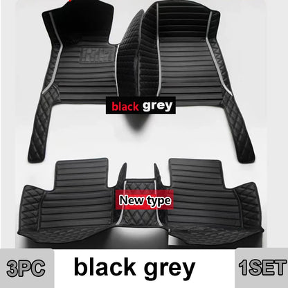 Car Mats Floor For Peugeot 5008 P87 2017~2023 7seat Luxury Leather Mat Car Floor Mats Universal Waterproof Cocho Car Accessories