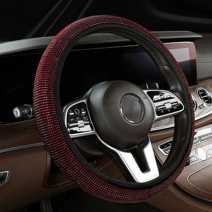 Crystal Car Steering Wheel Cover Bling Diamond Car Steering Wheel Cover RhinestonesAuto Interior Decoration Accessories
