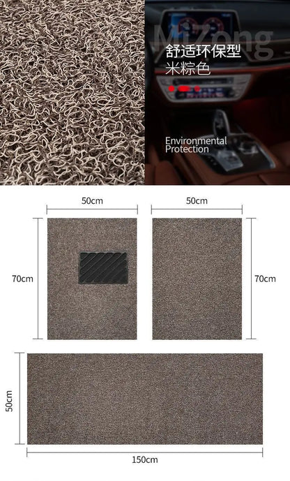 Car Floor Mats Car Foot Pads Universal Silk Loop Self-Cutting Single Main and Passenger Car Floor Mats Waterproof