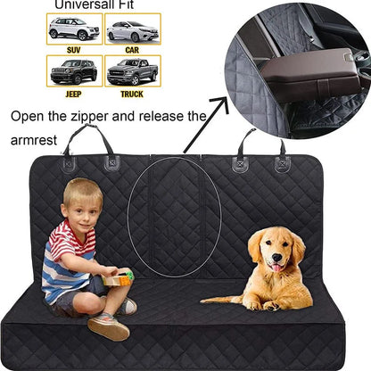 Waterproof Dog Car Seat Cover Universal Pet Protector Mat Non-Slip Back Seat Safety Carrier Durable Travel Accessory