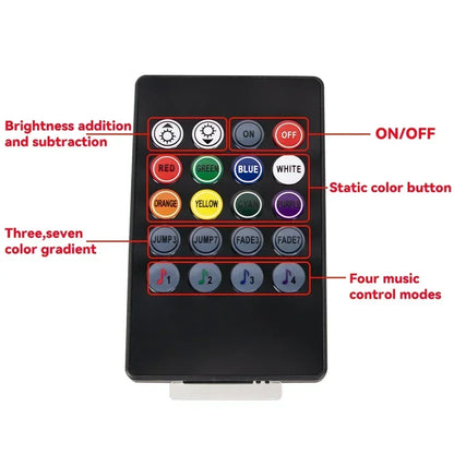 RGB Car Underglow Strip Lights with App Control Waterproof Strip Lights for Cart Boat Decoration LED Exterior Lights Strip DC12V