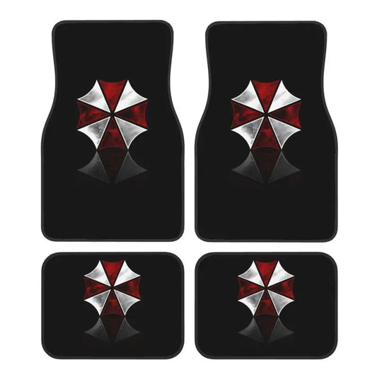 Umbrella Corporation Car Floor Mats of 4 Pieces Anti Slip Front and Rear Foot Mats Universal Car Interior Accessories Decoration