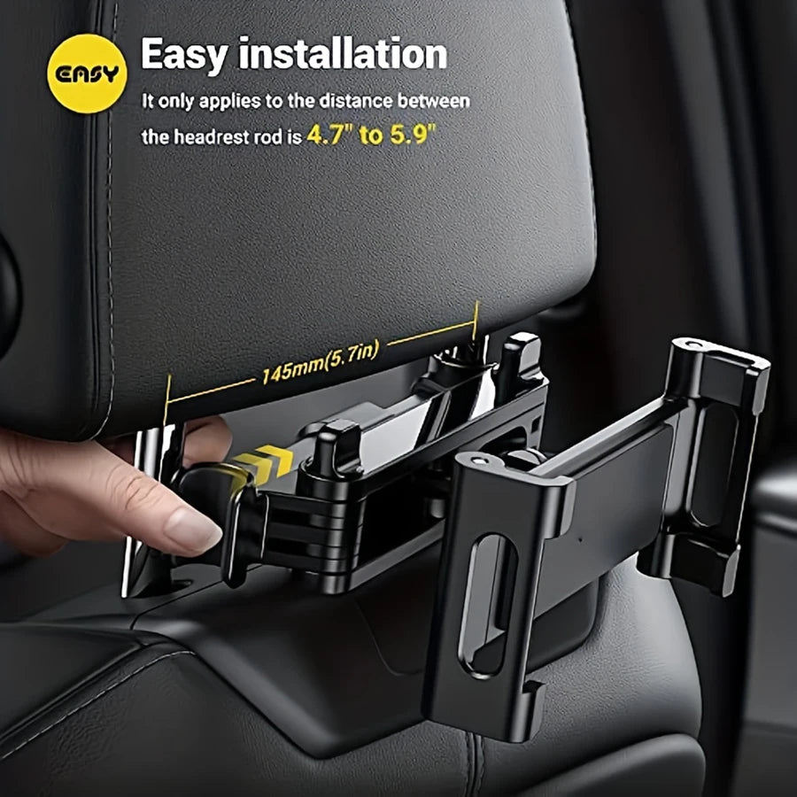 Universal Car Headrest Tablet Mount for IPads, and Cell Phones - Hands-Free Entertainment for Backseat Passengers