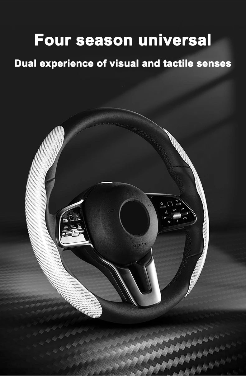 Steering Wheel Cover Anti Slip Leather Steering For Hyundai I30 Ix35 Santa Fe Sport IX45 EQUUS X25 I35 I10 I30 Solaris Tucson
