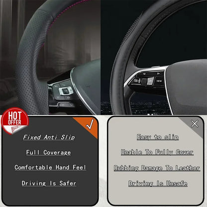 Car Steering Wheel Cover For Alfa Romeo 159 2005-2012 Brera Spider Sportwagon Suede Leather Car Accessories Steering Wrap