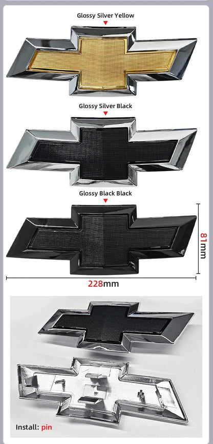 ABS Car Front Hood Emblem Sticker Rear Tail Trunk Badge Accessories for Chevrolet Epica Spark Aveo Captiva Cruze Malibu XL Trax