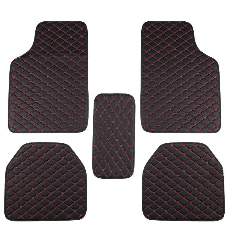 5 pcs Waterproof Leather Car Floor Mats Universal Auto Foot Pad Protector Automobile Interior Carpet Accessories Interior