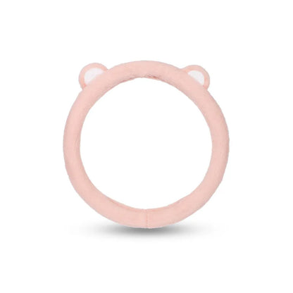 Plush Car Steering Wheel Cover Cartoon Cute Bear Ears Steering Wheel Cover Winter Warm and Comfortable Steering Wheel Cover