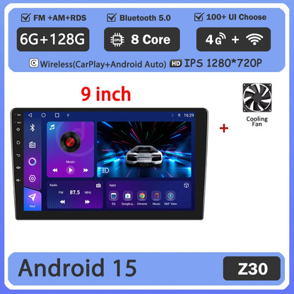 Android 7 "9" 10 "universal 2K Dvd Stereo Car Radio Carplay Auto Bluetooth 4g For Volkswagen Nissan Hyundai Toyota Honda