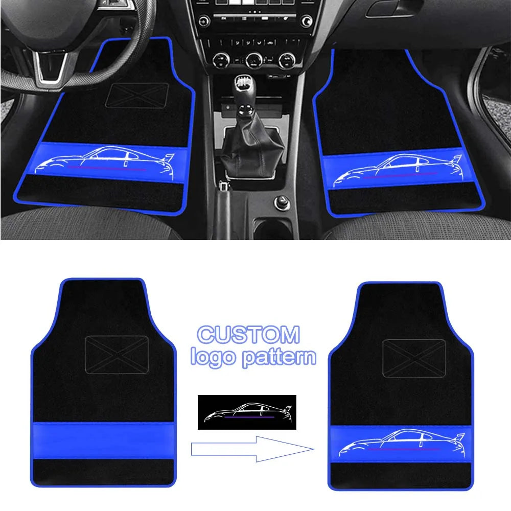 Car Floor Mats Universal Custom picture 4pcs Auto Carpet  Interior Accessories Car Mats