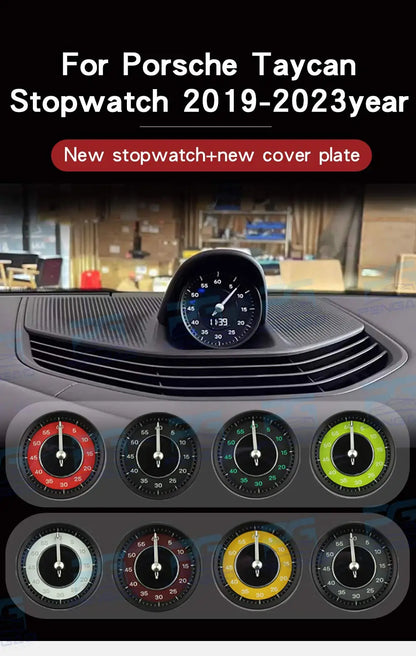 Car stopwatch clock cover For Porsche taycan 9J1stopwatch compass clock 718 instrument panel stopwatch cover electronic