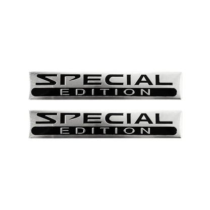 1 Pair 3D Aluminum Car Stickers Emblem Limited Edition Styling Badge Decals Auto Door Bumper Trunk Body Side Decor Accessories