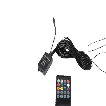 RGB LED Atmosphere Light Strip 48 LEDs 22.5cm 12V for Car Motorcycle ATV Remote Voice Control