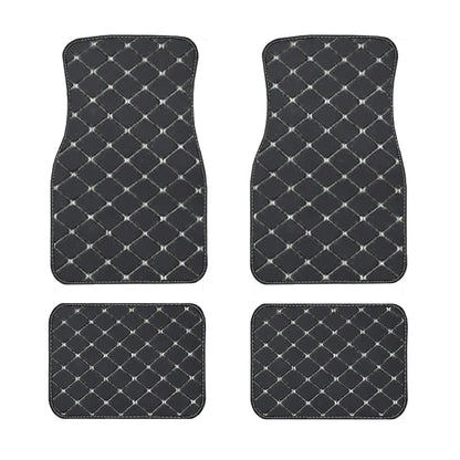 4pcs Car Floor Mats Universal Waterproof  Front Rear Full Set Auto Rugs Leather Car Carpet  Accessories Interior