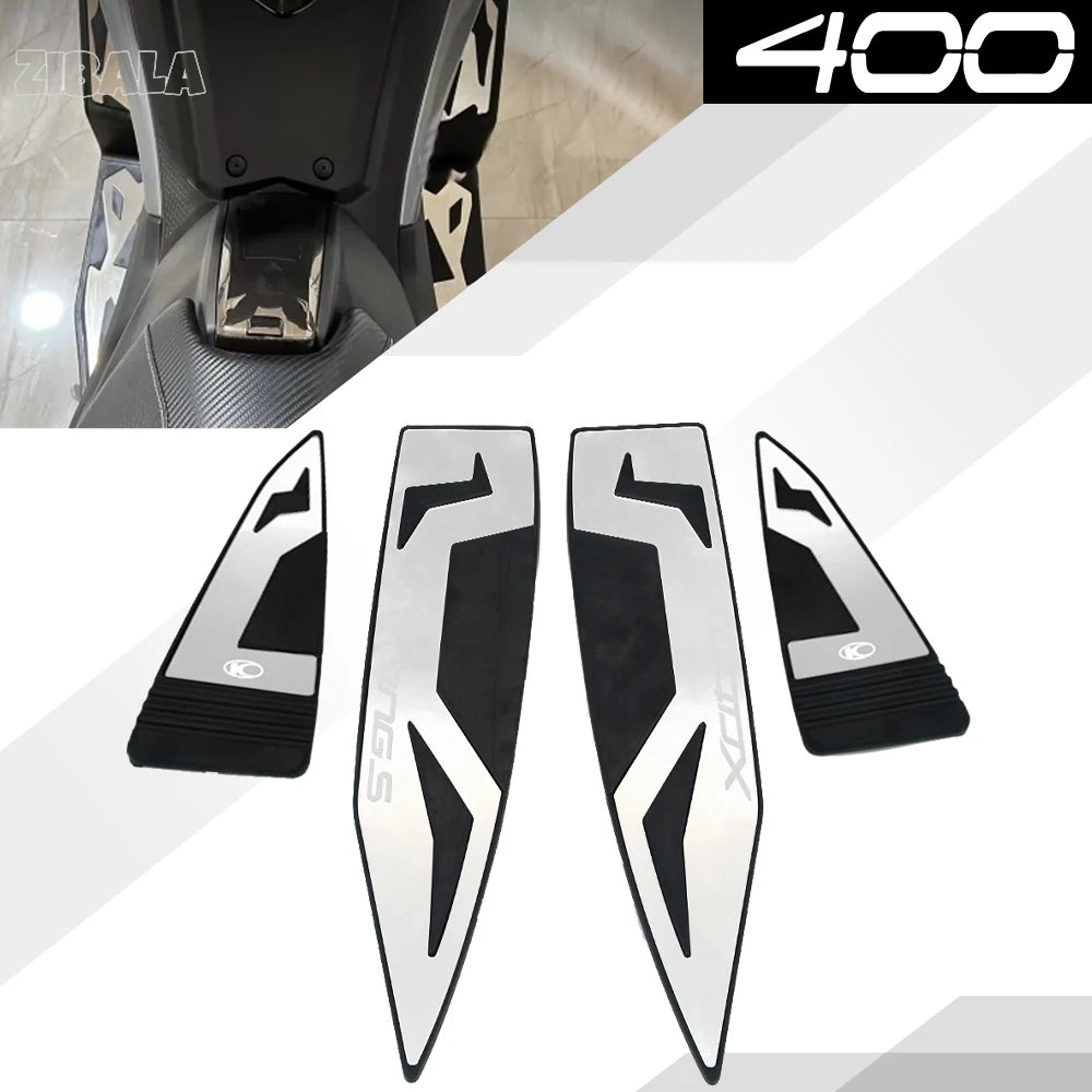 For KYMCO XCITING 400 S400 XCITINGS400 XCITING400 2019 Footrest Footpads Foot Pegs Pedals Plate Pads Motorcycle Accessories