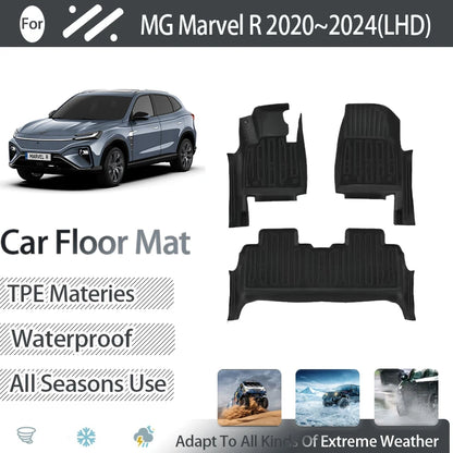 Car Floor Mat For Rising MG Marvel R 2020 2021 2022 2023 2024 Dirt-resistant Foot Carpets TPE Floors Covers LHD Auto Accessories