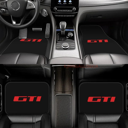 Emblems 4PCS Crystal Velvet Car Floor Mats Set of Four Anti Fouling Car Mats Carpet Anti Slip Car Floor Mats