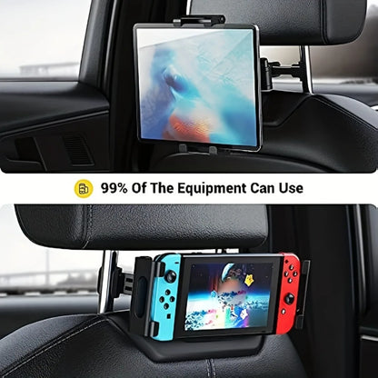 Universal Car Headrest Tablet Mount for IPads, and Cell Phones - Hands-Free Entertainment for Backseat Passengers