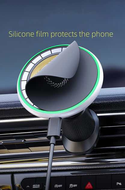 Magnetic Car Phone Holder For Hyundai Accent Solaris 2016 2017 2018 2019 2020 15W Wireless Charging Car Phone Holder Magsafe