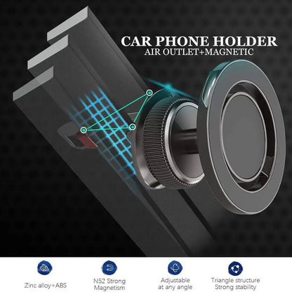Magnetic Car Phone Holder (Stand-on Style) Magnetic Car Phone Holder (Air Vent) Car Air Vent Clip Cellphone Mount