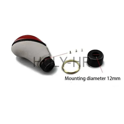 Universal shift knob, 5-speed lever, manual shift knob, car interior made of wood PU leather for cars and trucks