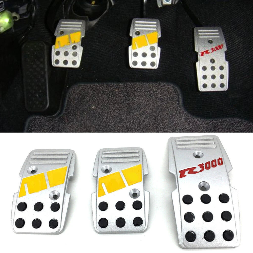 3pcs mom Style R3000 Manual Car Clutch Brake Accelerator Foot Pedals Fuel Pedal Pads Most Vehicle antideslizantes Pad Cover