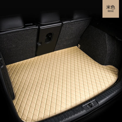 Car Mats Floor For Peugeot 5008 P87 2017~2023 7seat Luxury Leather Mat Car Floor Mats Universal Waterproof Cocho Car Accessories