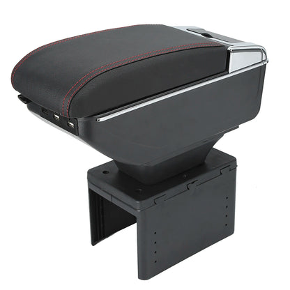 Universal Car Center Console Armrest Box Container Adjustable with USB Interface