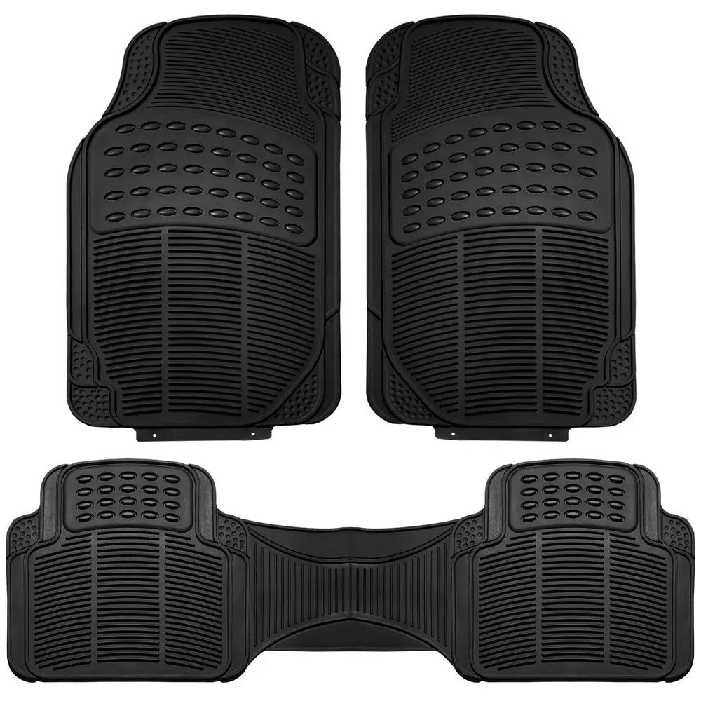 Car Floor Mats for All Weather Rubber 3pc Set Tactical Fit Heavy Duty Black Universal car floor mats Auto Accessories Tuning