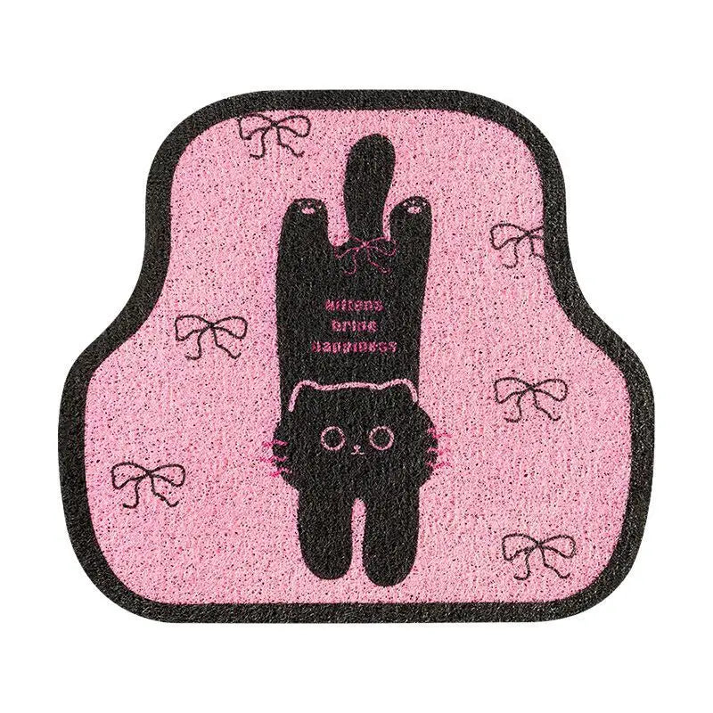Universal Car Floor Mats Cute Women Driver Side Auto Foot Pad Non Slip Durable Carpet