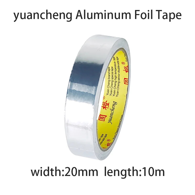1 Roll High Temperature Resistant Aluminum Foil Tape, Waterproof and Oil-Proof, Flame-Retardant and Sun-Proof, Hand-Tearable