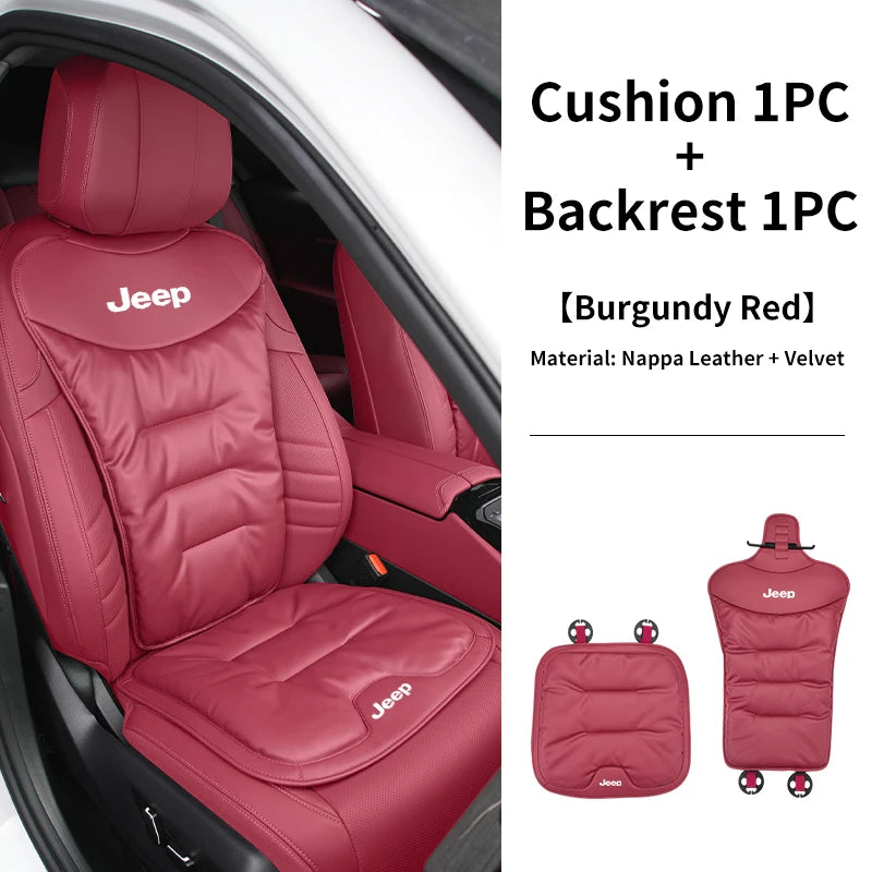 Car Velvet Cushion Vinter Leather Backrest Seat Cover Accessories For Jeep Grand Cherokee Compass Patriot Renegade Wrangler Libe