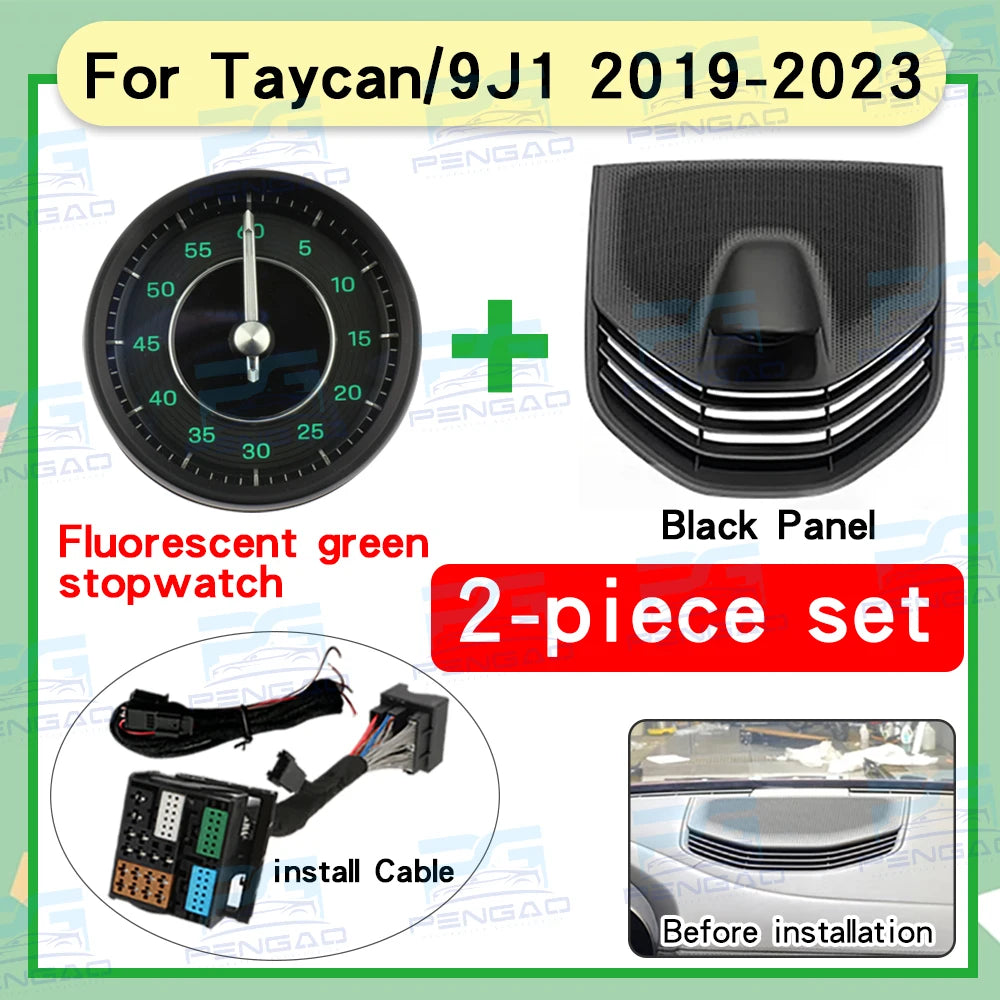 Car stopwatch clock cover For Porsche taycan 9J1stopwatch compass clock 718 instrument panel stopwatch cover electronic