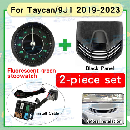 Car stopwatch clock cover For Porsche taycan 9J1stopwatch compass clock 718 instrument panel stopwatch cover electronic