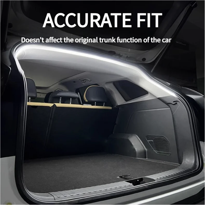 Car Trunk LED Light Strip 400cm/200cm Flexible Interior Ambient Lighting for SUV/MPV Automatic On/Off Hidden Installation