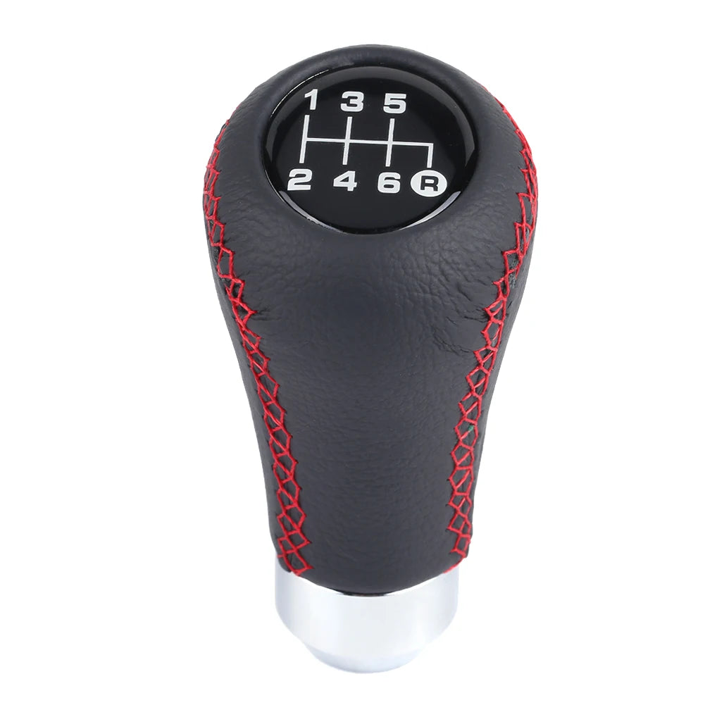 Car Vehicle 6 Speed Gear Shift Knob PU Shifter Stick with 3 Hoses 6 Speed Gear Shift Knob  Gear Shift Knob