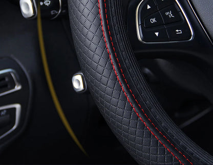 SEAMETAL 37-39CM Steering Wheel Cover Anti Slip Breathable Steering Cover Universal Microfiber Leather Steer Wheel Protector