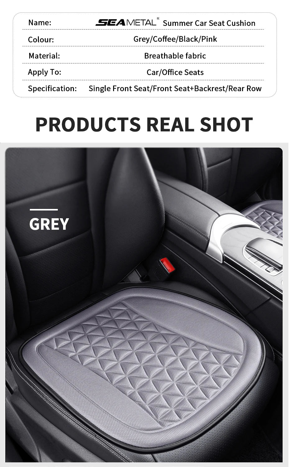 SEAMETAL Breathable Car Seat Cover Universal Comfortable Auto Cushion Interior Seat Protective Pad Car Seats Covers Accessories