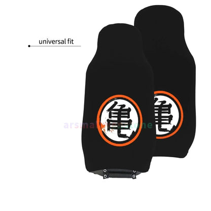 DBZ Kanji Car Seat Cover 2PCS Front Car Seat Cover Seat Anti Fouling Protective Cover Cute Car Accessories