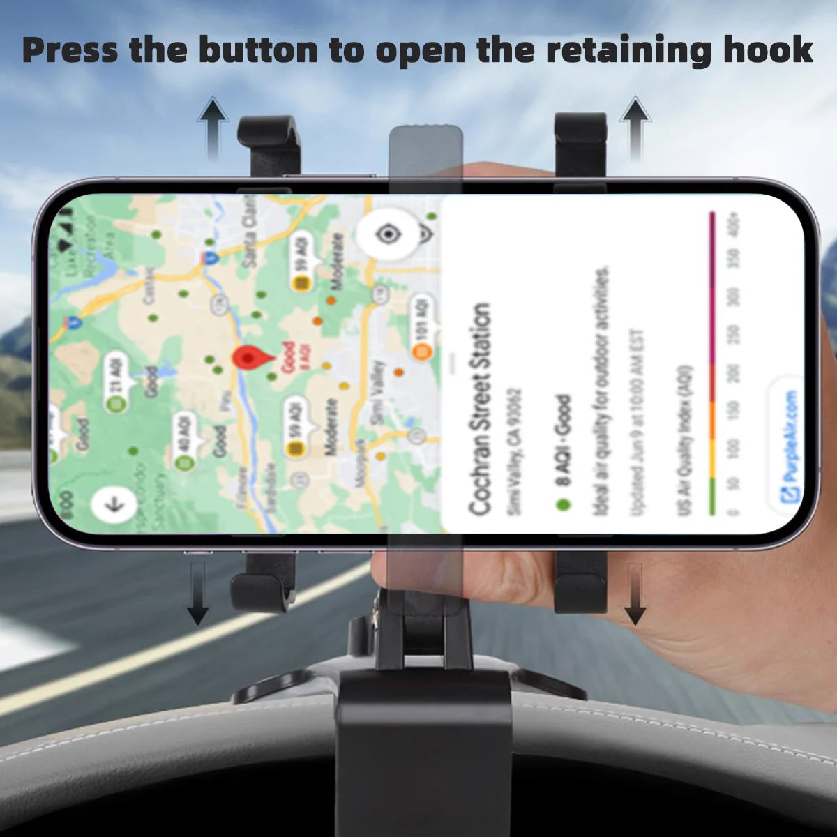 Instrument panel car phone holder ABS phone holder car phone holder 360 degree rotating accessories
